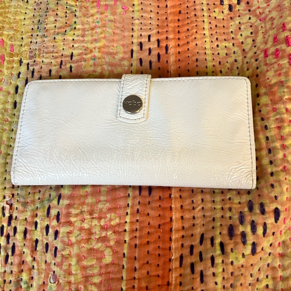HOBO International White Patent Leather Wallet.
